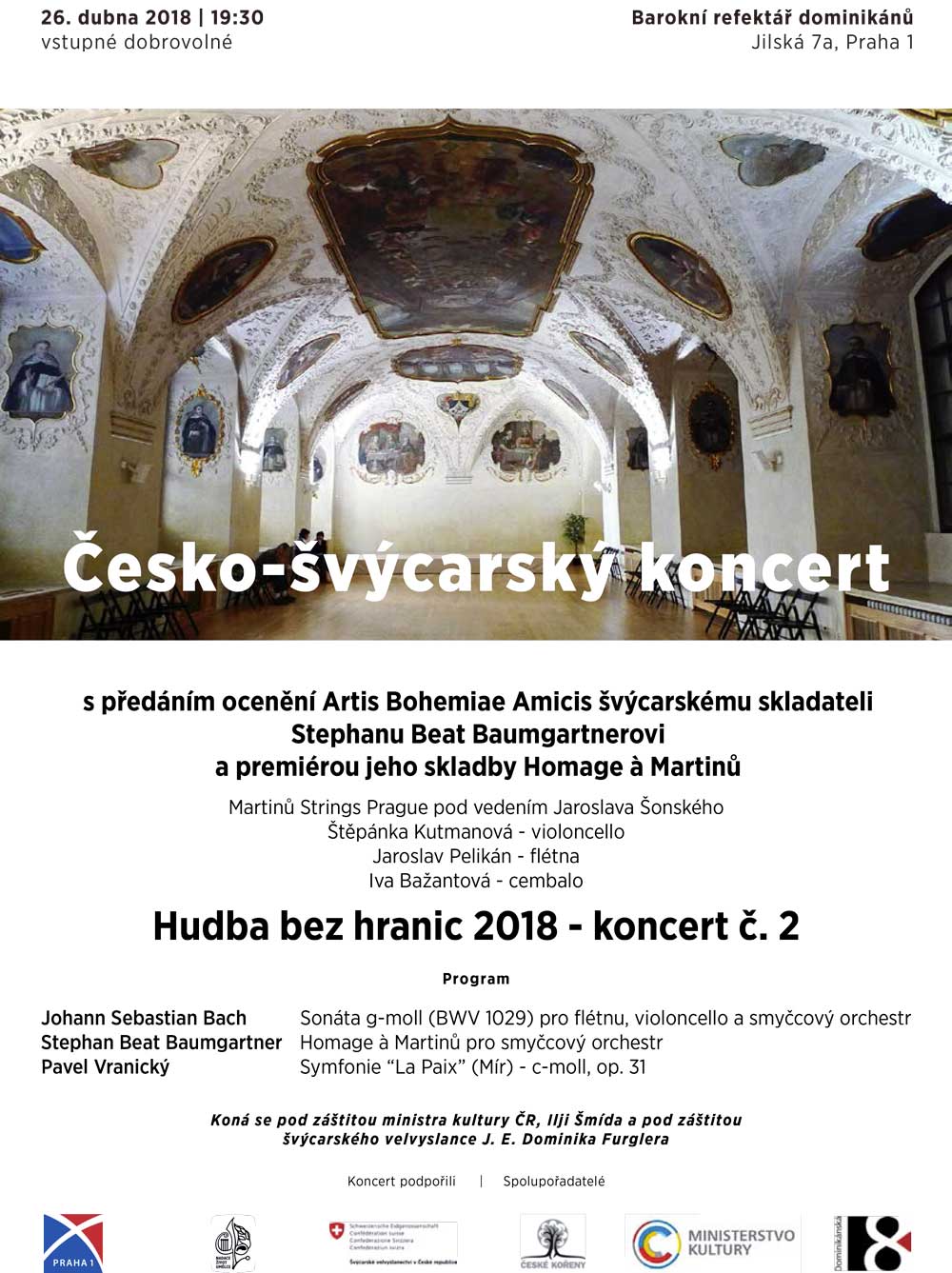 Cesko svycarsky koncert 2018